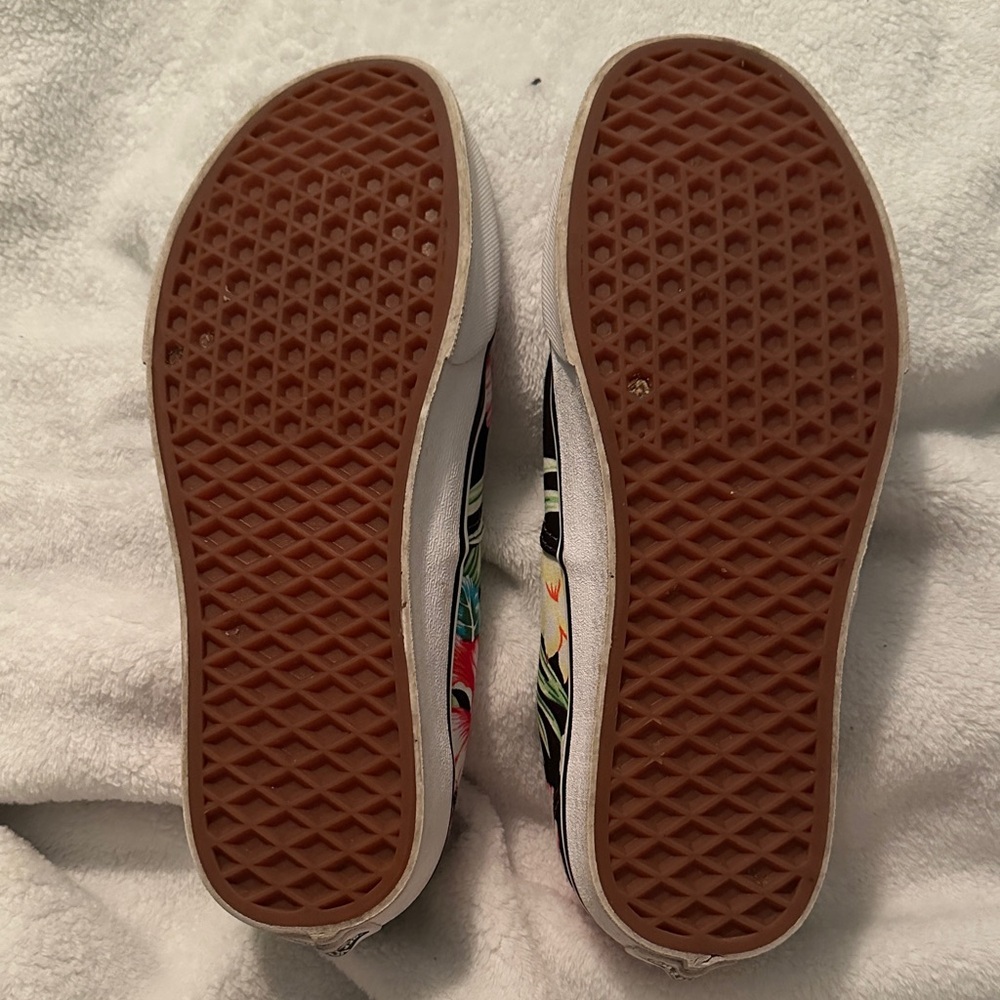 Vans Women's Black Floral Canvas Sneakers - Picture 2 of 4